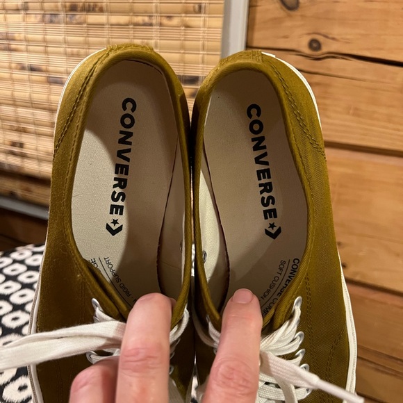 Olive Brown Jack Purcell Lowtop Converse Shoes - Picture 5 of 9